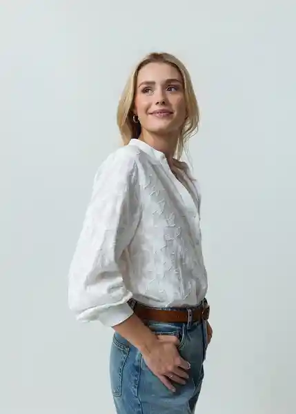 Camisa Pombi Mujer Crudo Puro Claro Talla M 512G330 Naf Naf