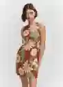 Vestido Noemi Marrón Talla S Mujer Mango