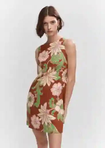 Vestido Noemi Marrón Talla S Mujer Mango