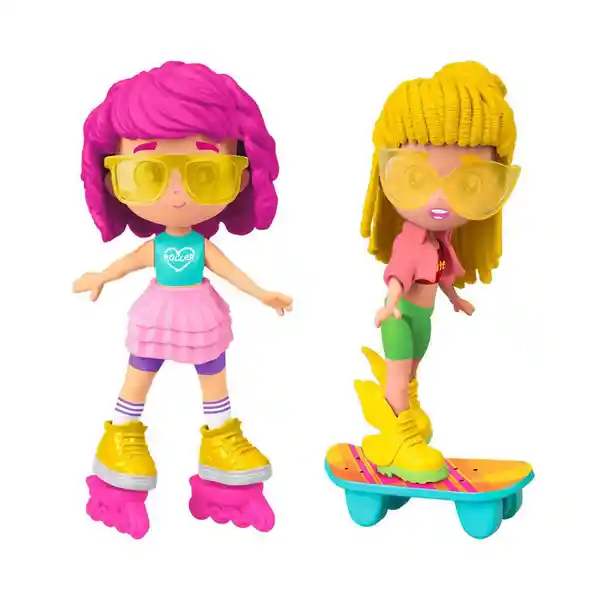 Pinypon Set Muñecas Top Skater 18 cm