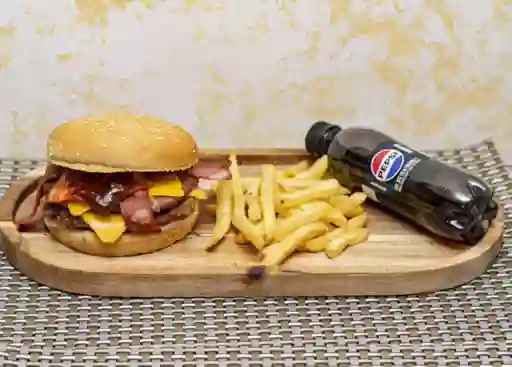 Combo Hamburguesa Doble Carne BBQ