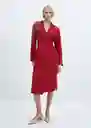 Vestido Maria Rojo Talla L Mujer Mango