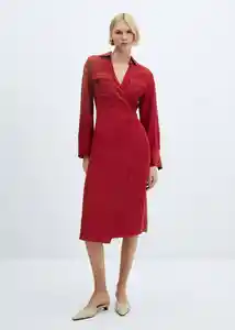 Vestido Maria Rojo Talla L Mujer Mango