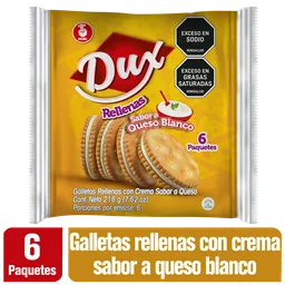Dux Galletas Tipo Sándwich con Crema Sabor a Queso Blanco