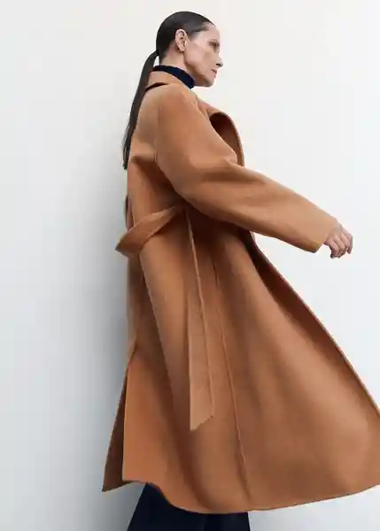 Abrigo Batin Camel Talla 28 Mujer Mango