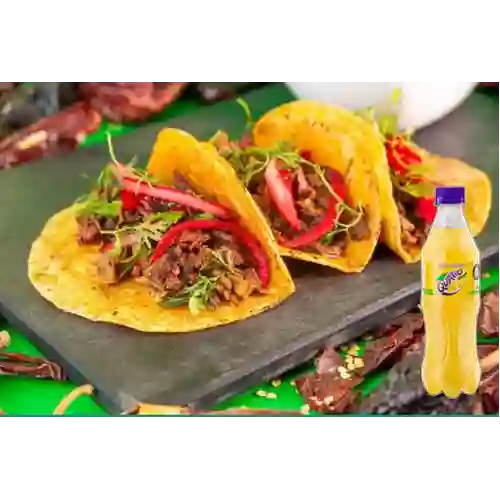 Combo 3 Tacos de Birria + Quatro Original 400ML