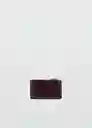 Monedero P Diagonal Burdeos Talla 99 Mujer Mango