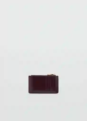 Monedero P Diagonal Burdeos Talla 99 Mujer Mango