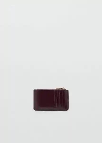 Monedero P Diagonal Burdeos Talla 99 Mujer Mango