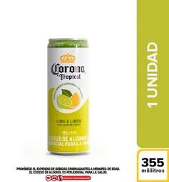 Corona Tropical Lima Y Limón- Lata 355Ml X1