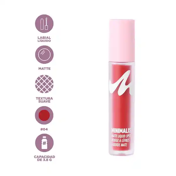 Lápiz Labial Líquido Mate Serie Minimalist 04 Miniso