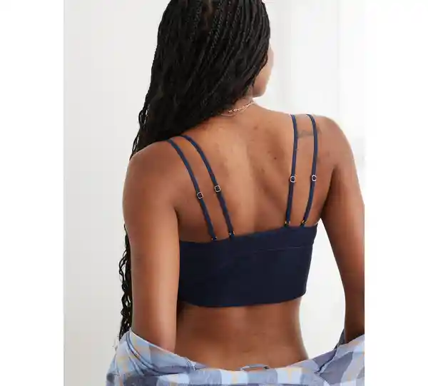 Bralette Aerie Azul Oscuro Talla Large American Eagle