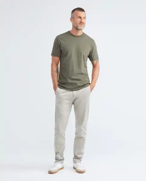 Basic T-shirt M/c Verde Galeras Ultraoscuro Talla M Hombre Chevignon