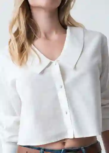 Camisa Yana Mujer Crudo Puro Claro Talla M 413G361 Naf Naf