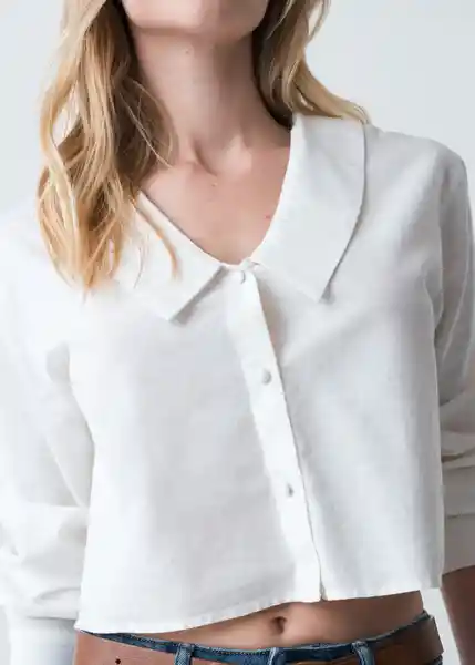 Camisa Yana Mujer Crudo Puro Claro Talla M 413G361 Naf Naf