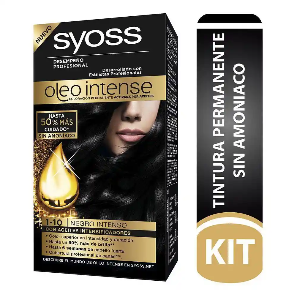 Syoss Oleo Intense Coloración Permanente Negro Intenso 1-10