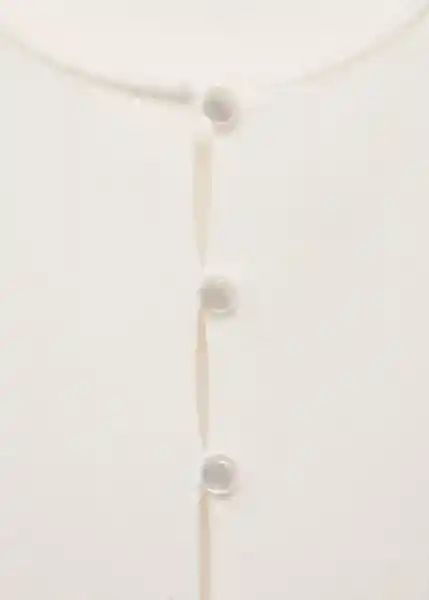 Chaleco Drop Blanco Talla S Mujer Mango