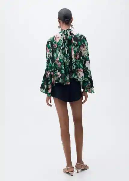 Blusa Volare Negro Talla S Mujer Mango