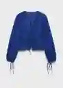 Blusa Zelda Azul Talla S Mujer Mango