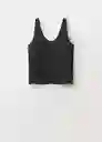 Top Bernies Negro Talla M Mujer Mango
