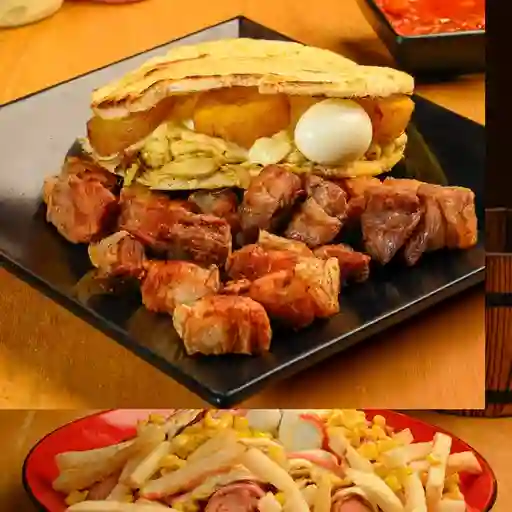 Arepa chicharrona