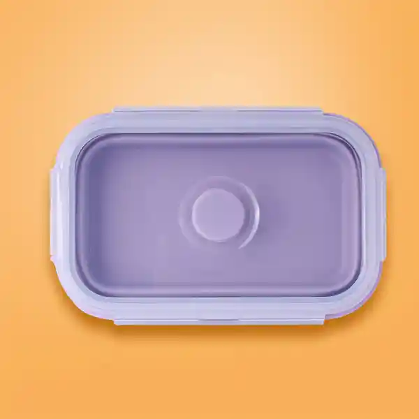 Contenedor Alimento Plegable Silicona Púrpura 550 mL Miniso