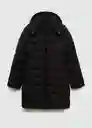 Abrigo Anorak Bego Negro Talla 18 Mujer Mango