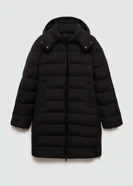 Abrigo Anorak Bego Negro Talla 18 Mujer Mango