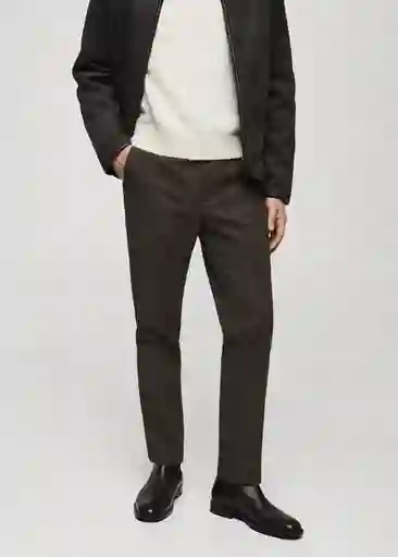 Pantalón Brest Marrón Talla 40 Hombre Mango