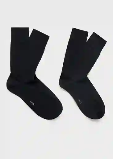 Pack Calcetines Scotbla Negro Talla 42 Hombre Mango