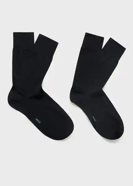 Pack Calcetines Scotbla Negro Talla 42 Hombre Mango