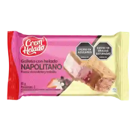 Galleta con Helado Napolitano