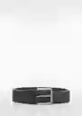 Cinturón Bolonia Negro Talla 91 Hombre Mango