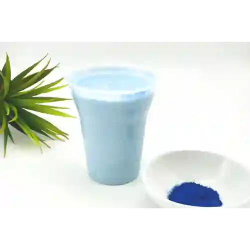 Blue Spirulina Vanilla Almond Latte