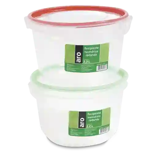 Aro Recipiente Hermético Redonda No.3 Alta 2.2 L