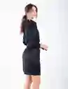 Vestido Corto De Manga Larga Negro Talla S Mujer Naf Naf