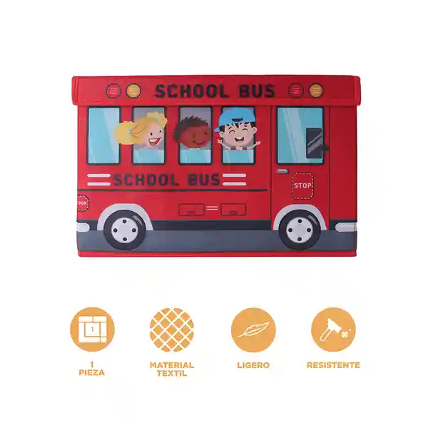 Organizador de Tela Grande Con Tapa Serie Miniso Rojo Miniso