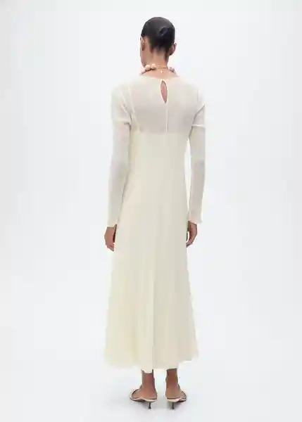 Vestido Claire Crudo Talla M Mujer Mango