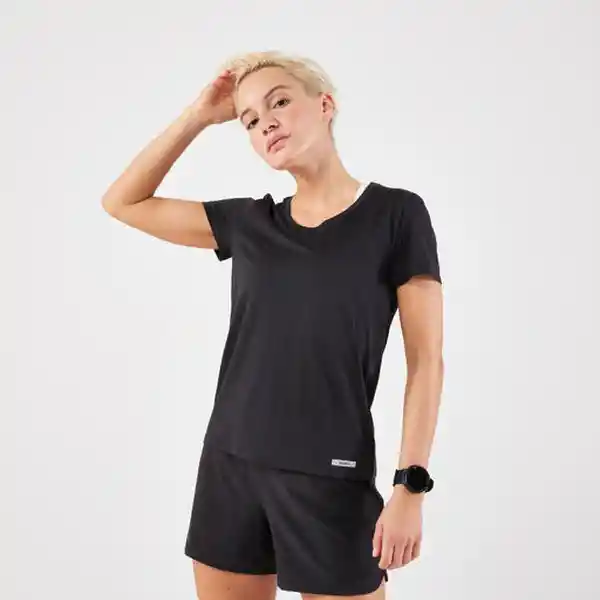 Kalenji Camiseta Transpirable Running 100 Mujer Negro Talla S