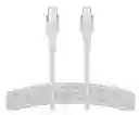 Belkin Cable Pro Flex USB-C a USB-C Con Correa Blanco 2 m