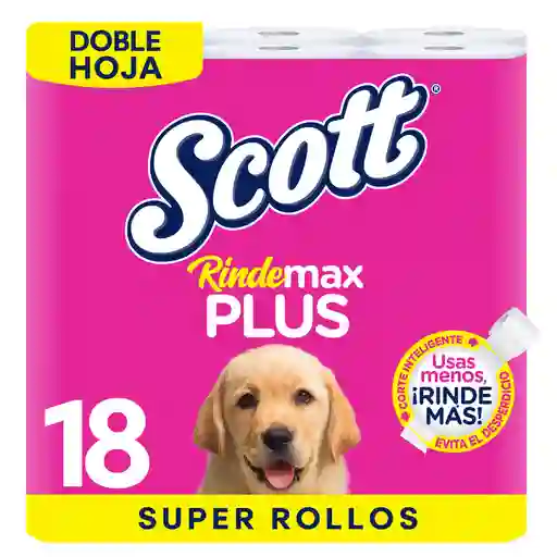 Papel Higiénico Scott Rindemax Plus Doble Hoja - 18 Und