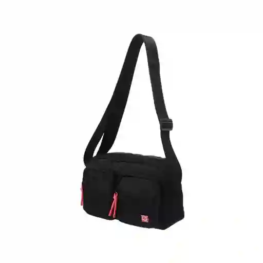 Bolso Crossbody Con Dos Bolsas al Frente Negro Serie Miniso