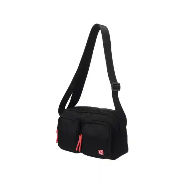 Bolso Crossbody Con Dos Bolsas al Frente Negro Serie Miniso