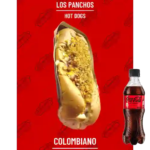 Pancho colombiano+coca cola zero 400ml
