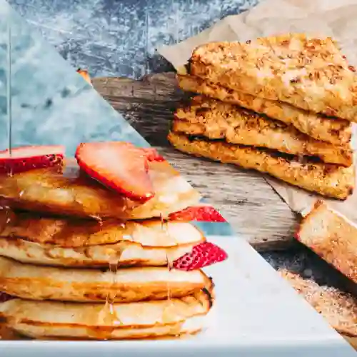 Promo Tostadas y Pancakes.