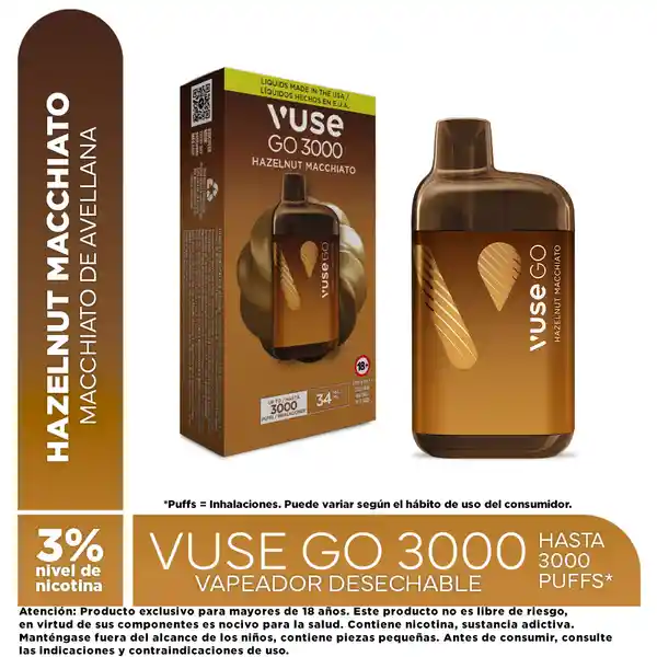 Vuse Go 3000 Hazelnut Macchiato 34Mg