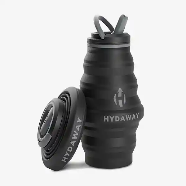 Hydaway Botella Plegable Negro 25 oz