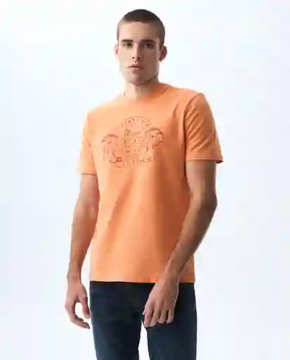 Camiseta Hombre Naranja Talla M 841G002_NAR161338 Americanino