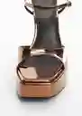 Sandalias Rovi Cobre Talla 40 Mujer Mango