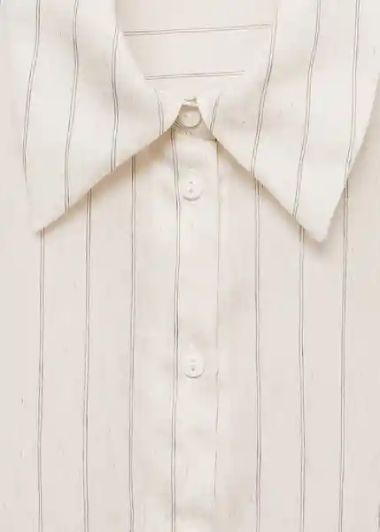 Camisa Cortazar Crudo Talla M Mujer Mango